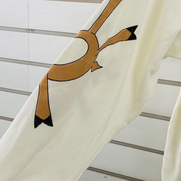 Vtg Womens M Raindeer Christmas Sweatshirt Santa Raining Reindeer Umbrella 1988 - Picture 3 of 12